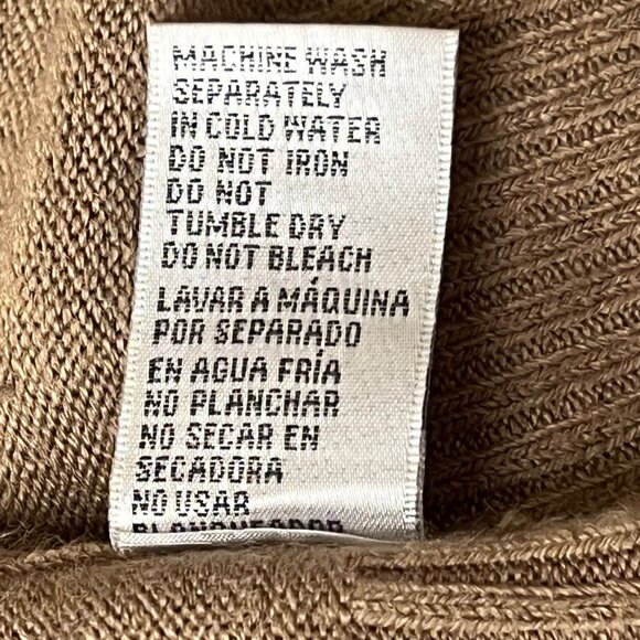 Carol Rose Womens M Brown Hooded Open Front Cardigan Sweater Tie Belt Warm Cozy - Picture 13 of 16